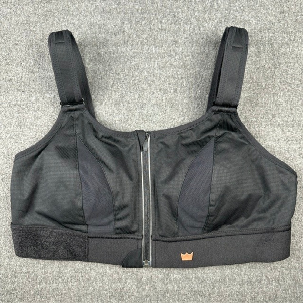 SHEFIT Ultimate Sports Bra Black High Impact Adjustable Front Zip 2Luxe 110002